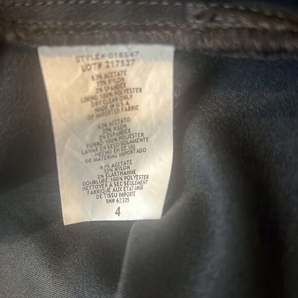 Betsy & Adam Size 4 Black Dress Black Slimming Ruching Square Neck Capped Sleeve - Picture 8 of 10